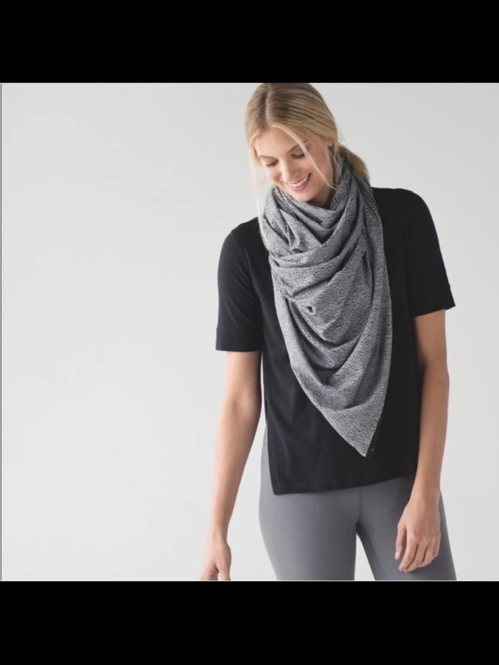 Cozy Grey Luluemon Infinity Scarf